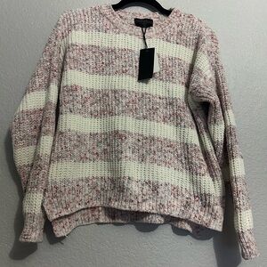 Absolutely Creative Worldwide Striped Sweater - Pink and Cream